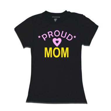 Proud Mom womens T-shirt-Black