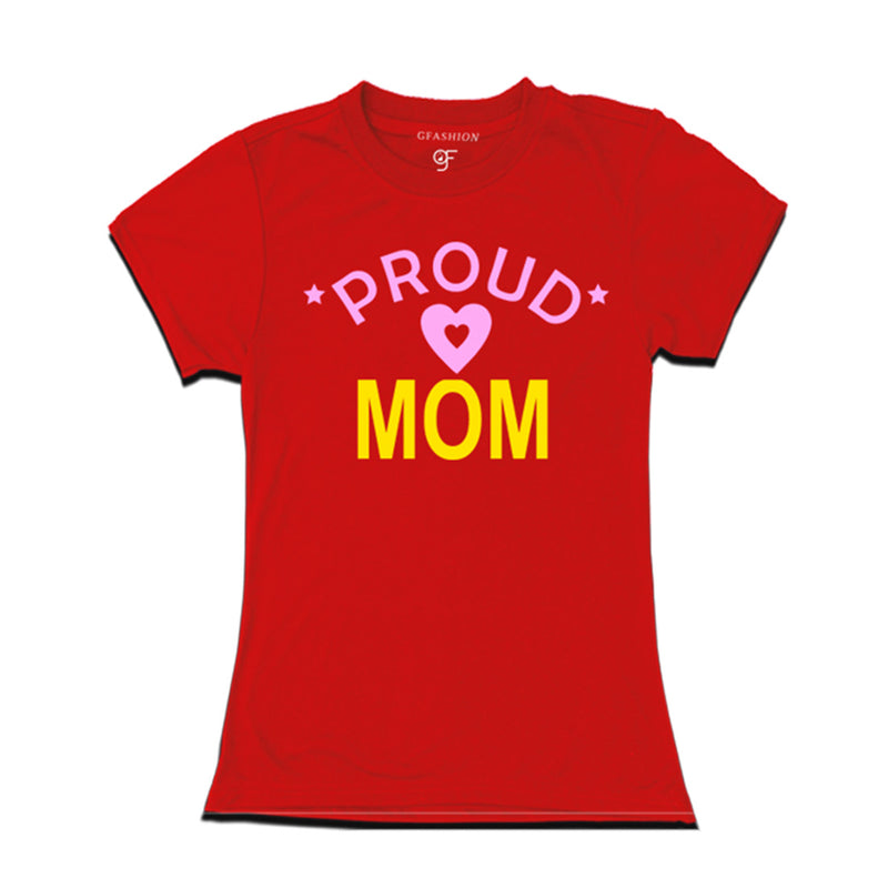 Proud Mom womens T-shirt-Red