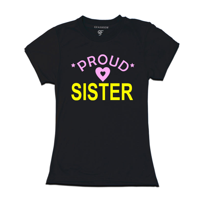 Proud Sister T-shirts-Black