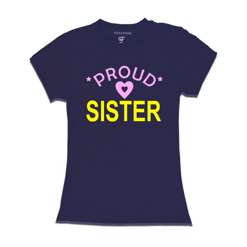 Proud Sister T-shirts-Navy