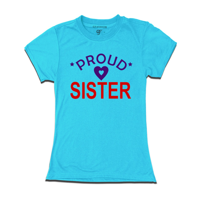 Proud Sister T-shirts-Sky Blue