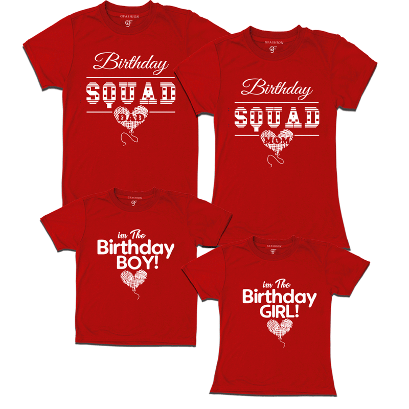 Birthday Squad T Shirts for family