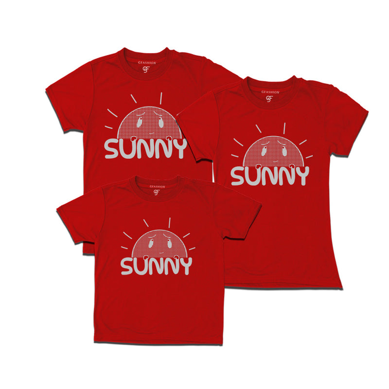 sunny vacation t shirts red