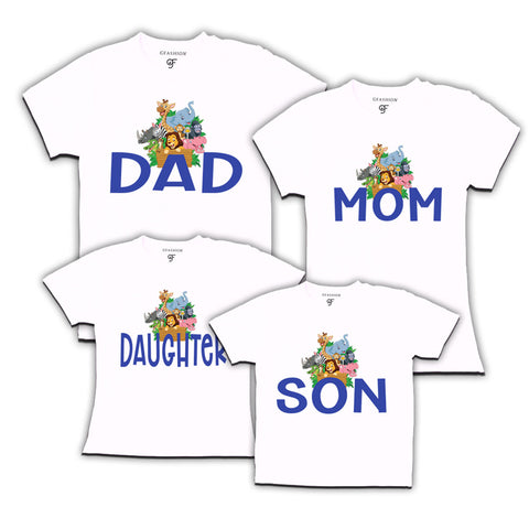 Safari animal print family T-shirts