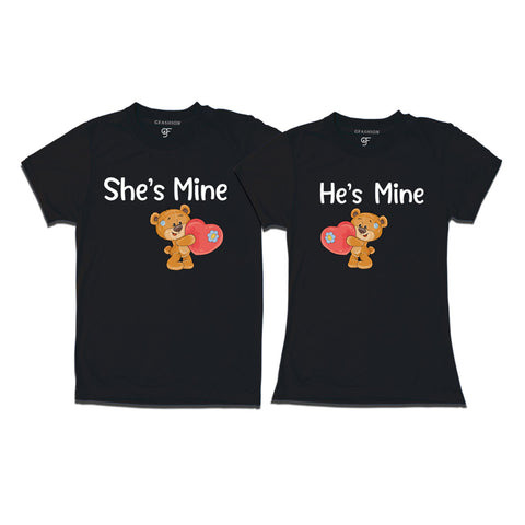 she's mine he's mine t shirts