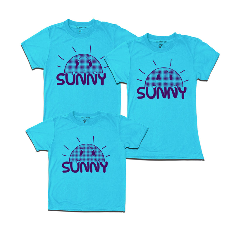 sunny vacation t shirts sky blue