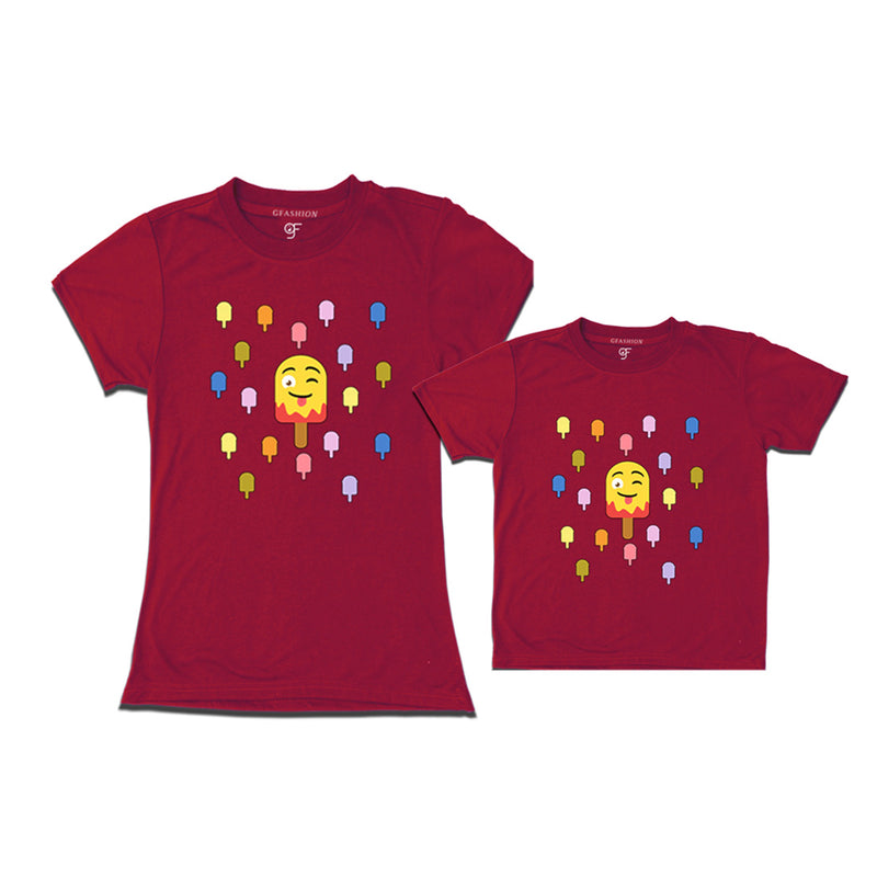 son and mommy funny t shirts in Maroon Color available @ gfashion.jpg