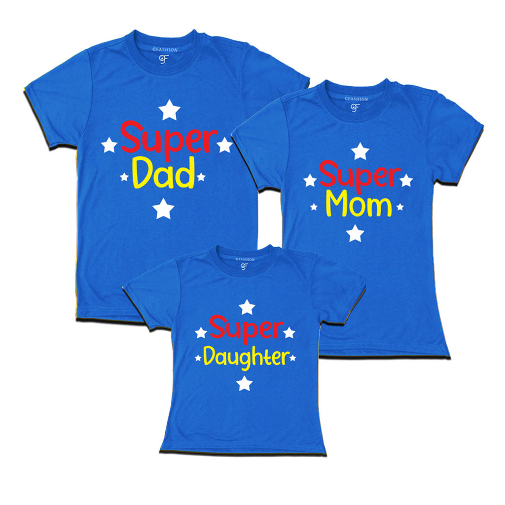 family t-shirts set of 3 super family