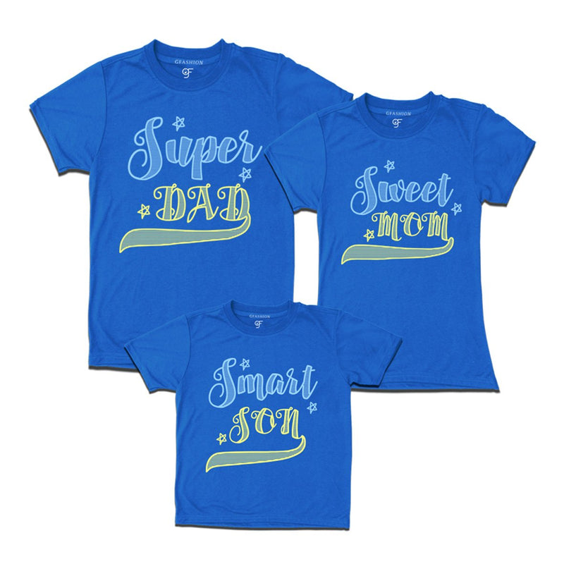 superdad-sweetmom-smartson-tshirts-blue