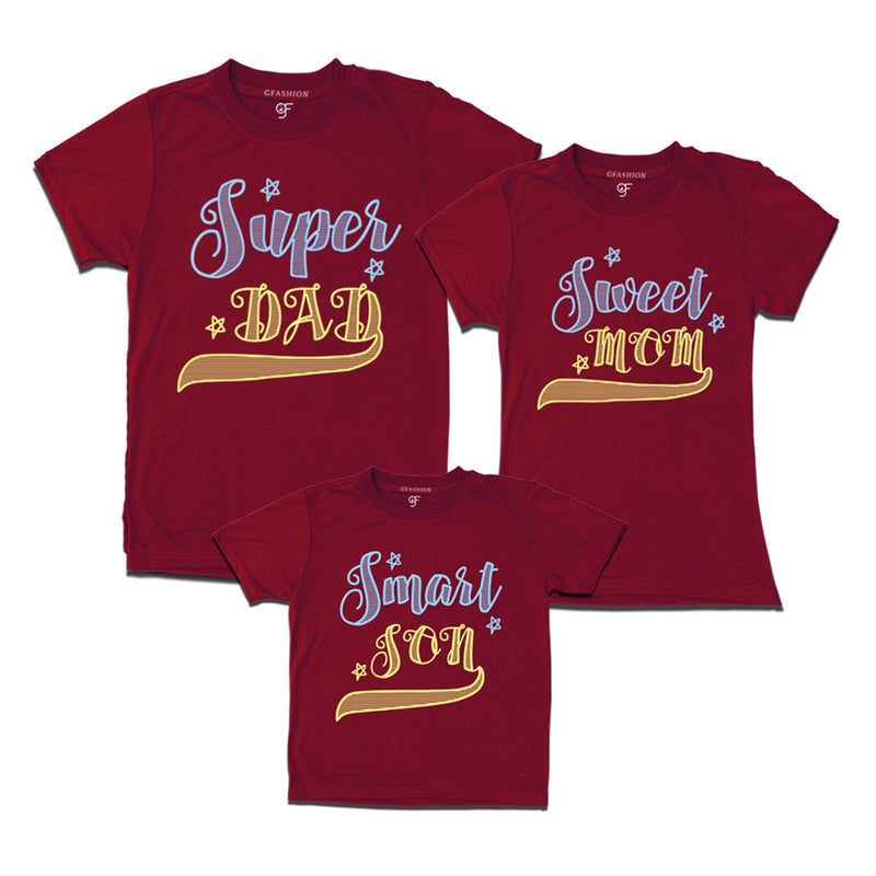 superdad-sweetmom-smartson-tshirts-maroon