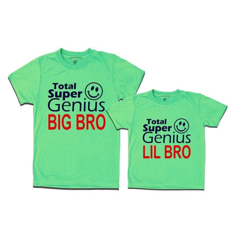 Super Genius Big Bro-Lil Bro T-shirts in Pista Green Color-gfashion