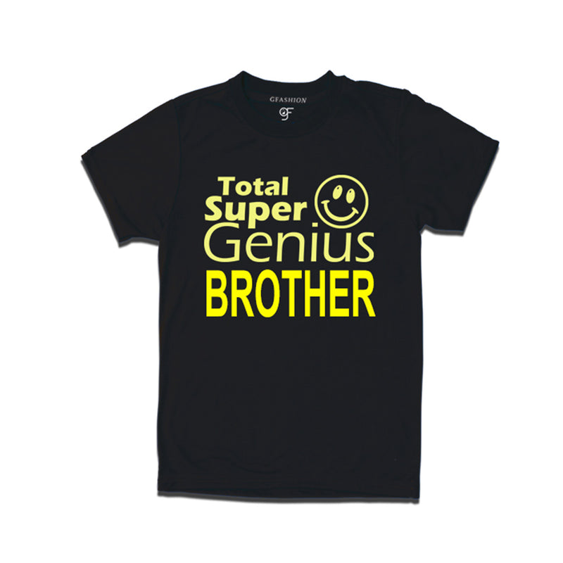 Super Genius Brother T-shirts in Black Color-gfashi