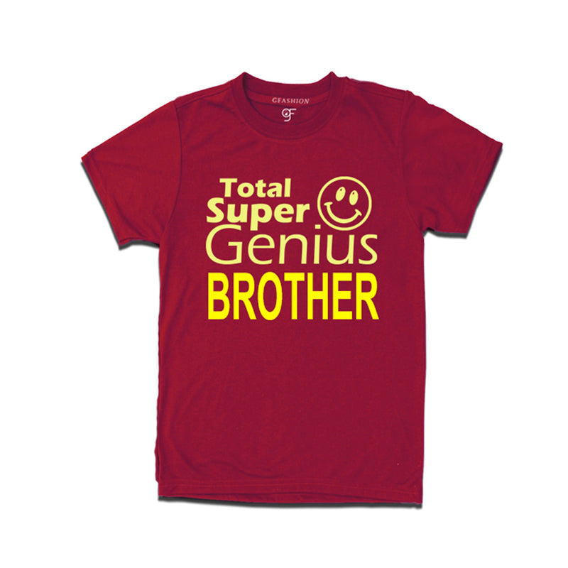 Super Genius Brother T-shirts in Maroon Color-gfashi