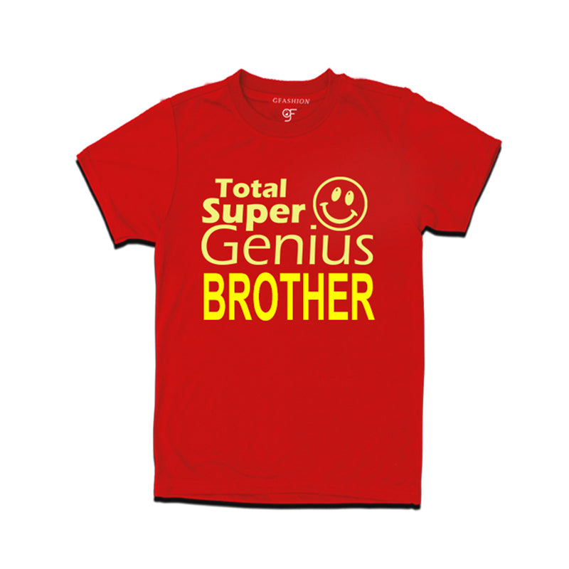 Super Genius Brother T-shirts in Red Color-gfashi