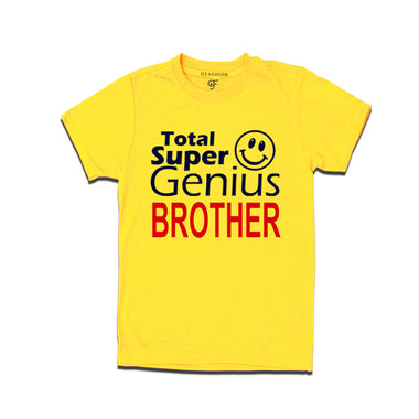 Super Genius Brother T-shirts in Yellow Color-gfashi