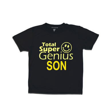 Super Genius Son T-shirts in Black Color-gfashion