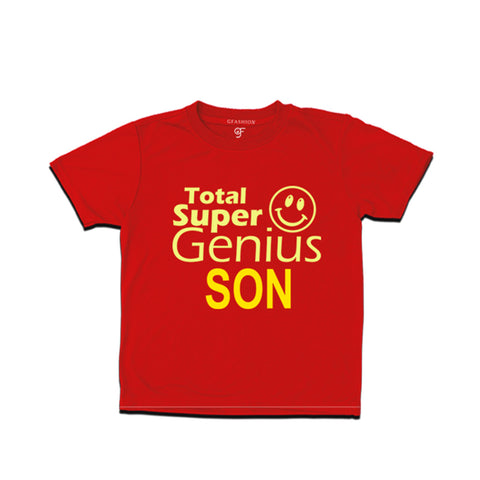 Super Genius Son T-shirts in Red Color-gfashion