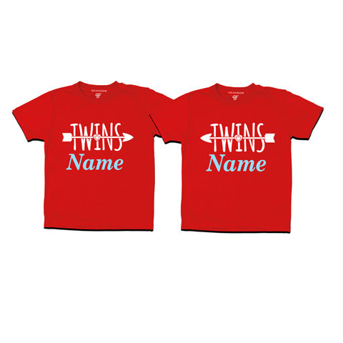 buy twins T shirts with custom names printed on tees gfashion