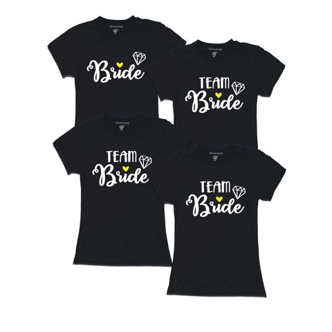 Bride and Team Bride T-shirts set of 4