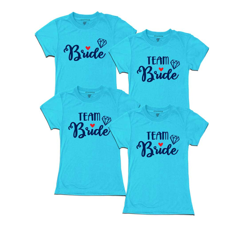 Bride and Team Bride T-shirts set of 4