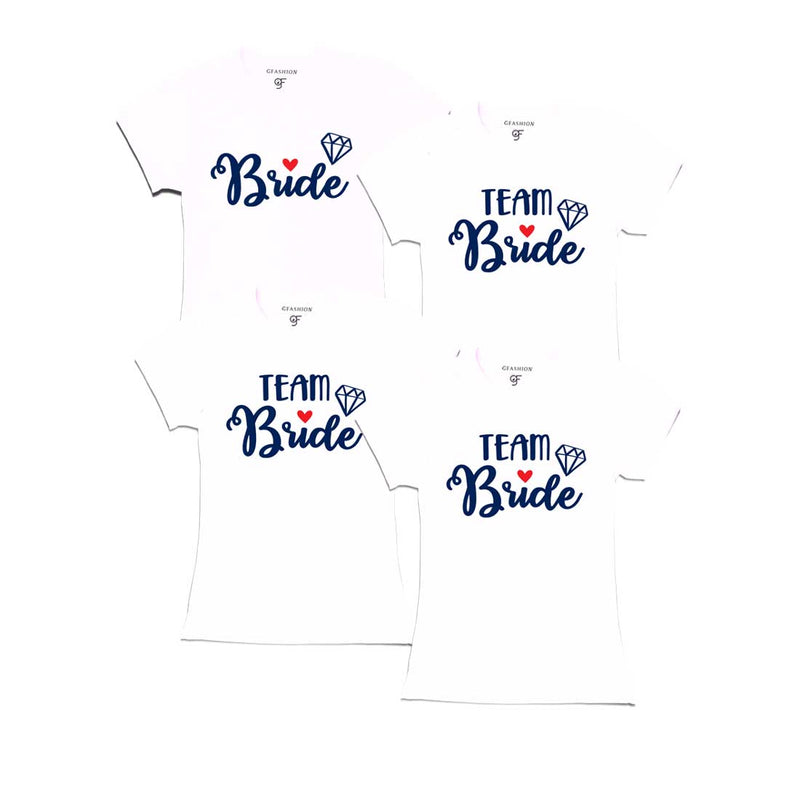 Bride and Team Bride T-shirts set of 4