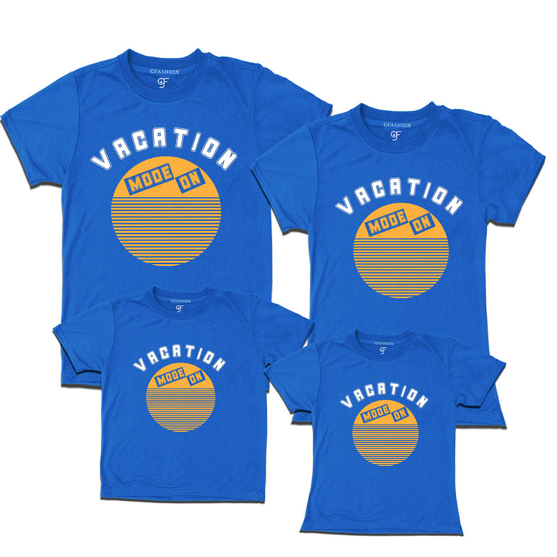 Vacation t shirts for family blue