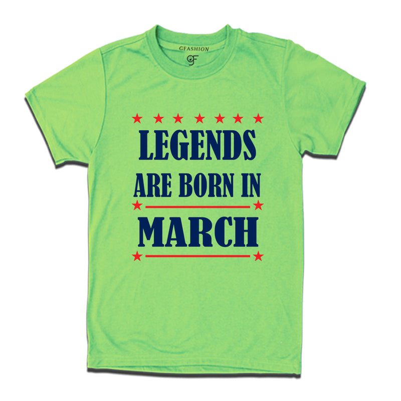 Legends Born in March-Birthday t-shirts