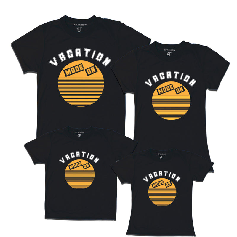 Vacation t shirts for family black