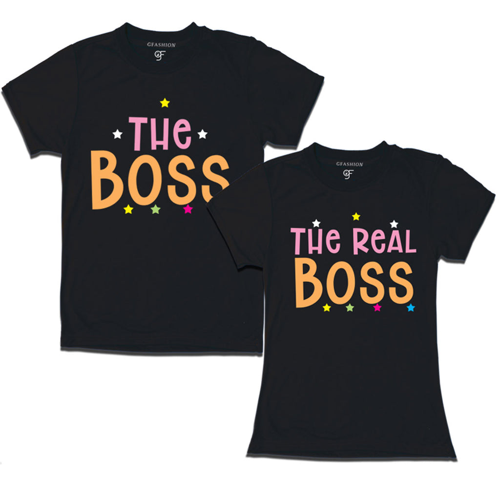 The Boss The Real Boss Couple T-shirts