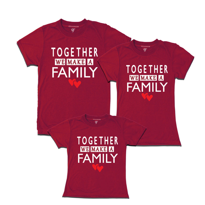 Together we make a family t shirt set-3