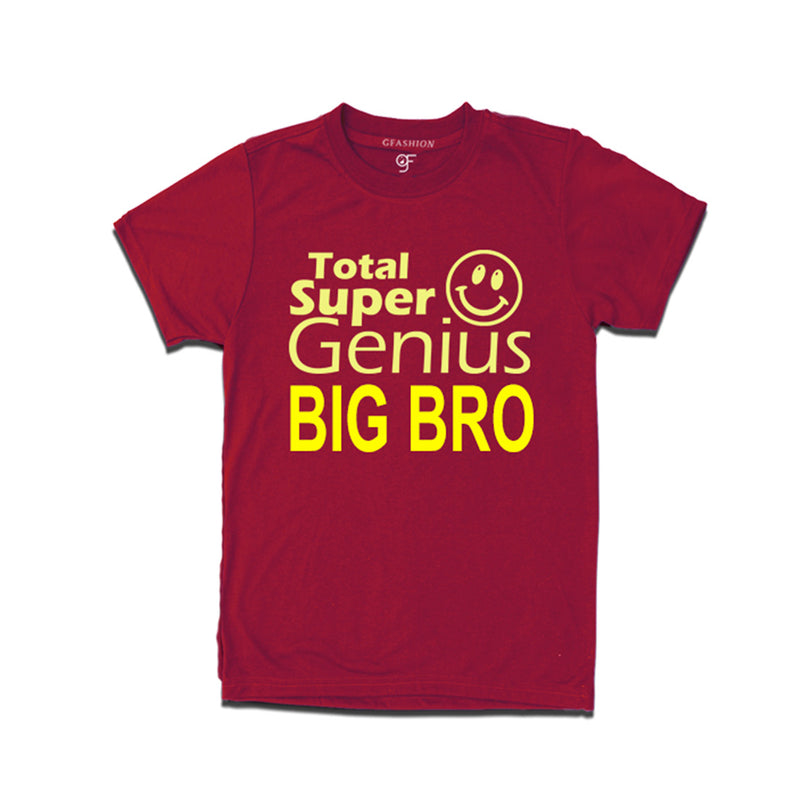 Super Genius Big Bro T-shirts in Maroon Color-gfashion