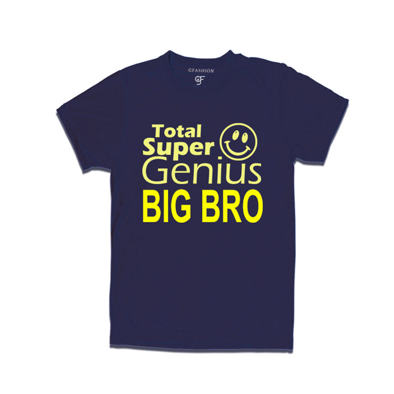 Super Genius Big Bro T-shirts in Navy Color-gfashion