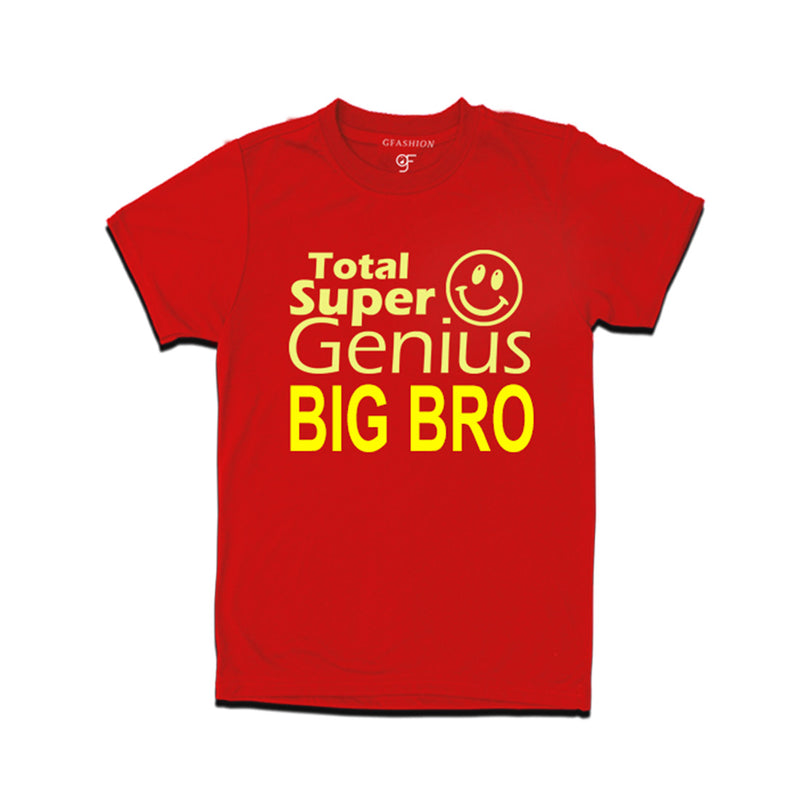 Super Genius Big Bro T-shirts in Red Color-gfashion