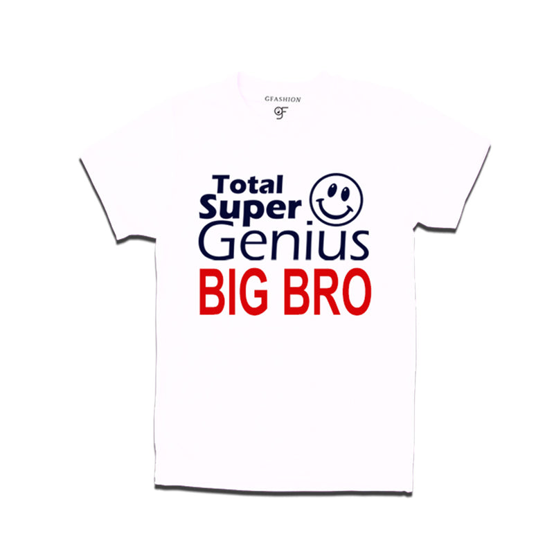 Super Genius Big Bro T-shirts in White Color-gfashion