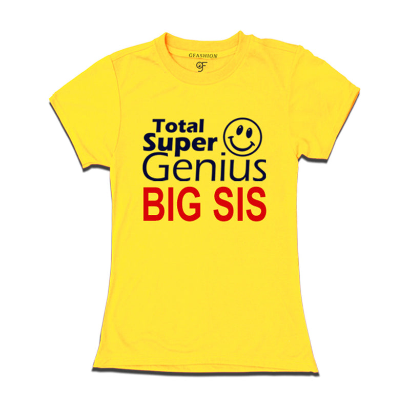 Super Genius Big Sis  T-shirts in Yellow Color-gfashi