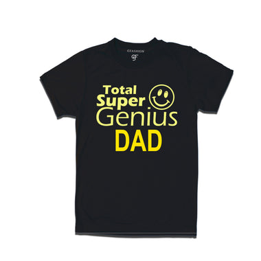 Super Genius Dad T-shirts in Black Color-gfashion