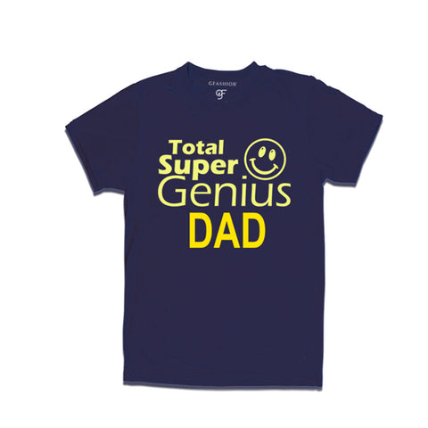 Super Genius Dad T-shirts in Navy Color-gfashion