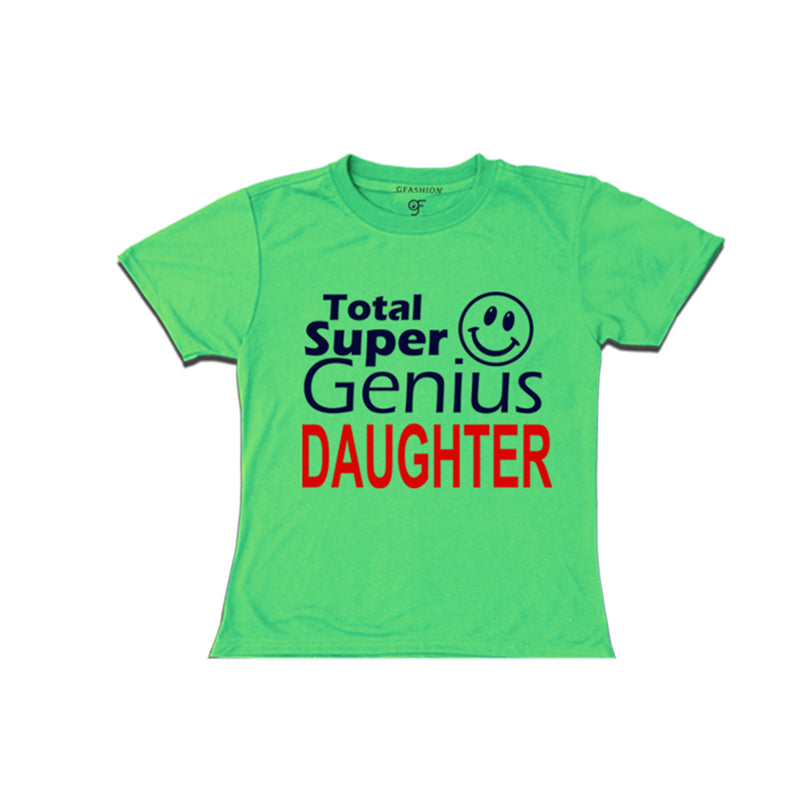 Super Genius Daughter T-shirts in Pista Green Color-gfashion