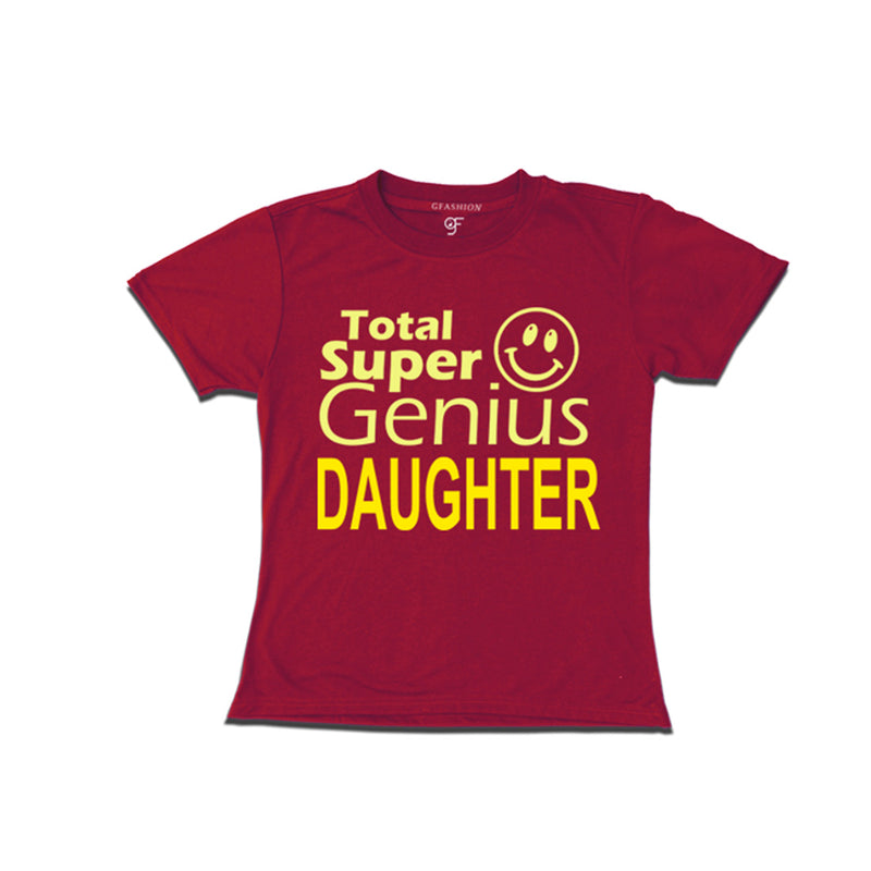Super Genius Daughter T-shirts in Maroon Color-gfashion
