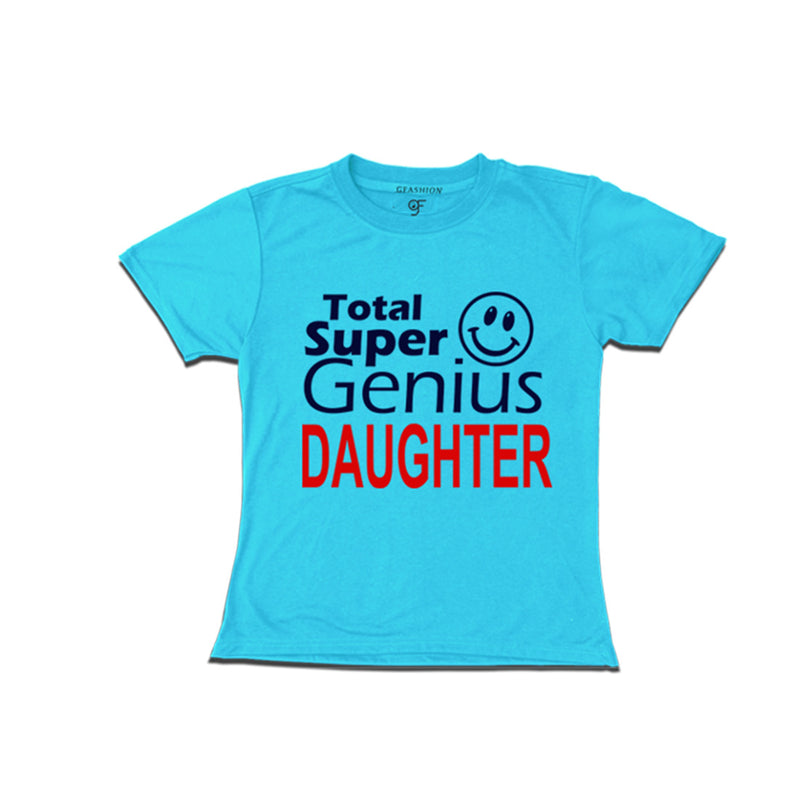 Super Genius Daughter T-shirts in Sky Blue Color-gfashion