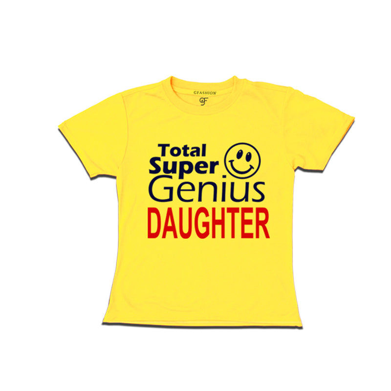 Super Genius Daughter T-shirts in Yellow Color-gfashion