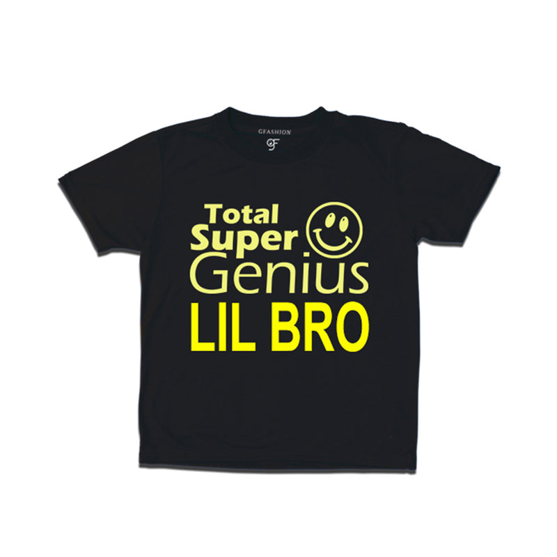 Super Genius Lil Bro T-shirts in Black Color-gfashio