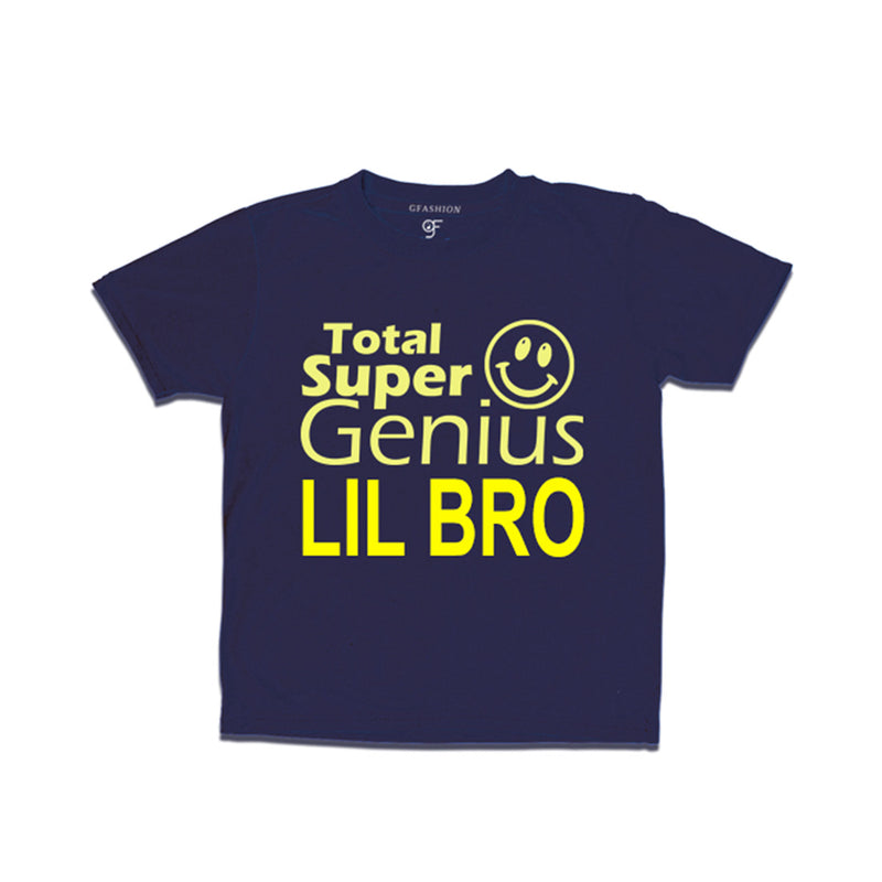 Super Genius Lil Bro T-shirts in navy Color-gfashio