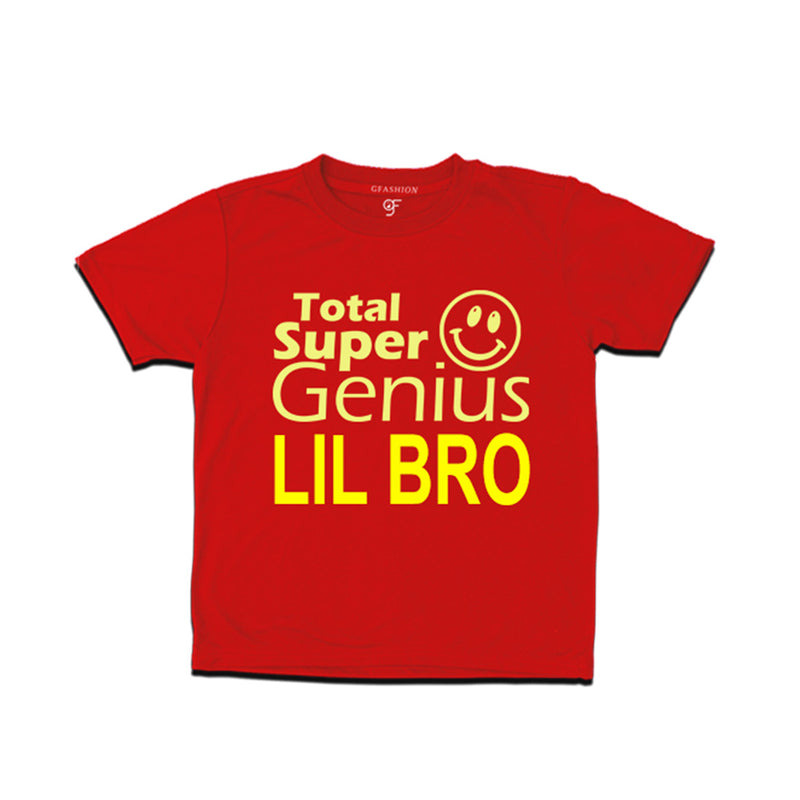 Super Genius Lil Bro T-shirts in Red Color-gfashio