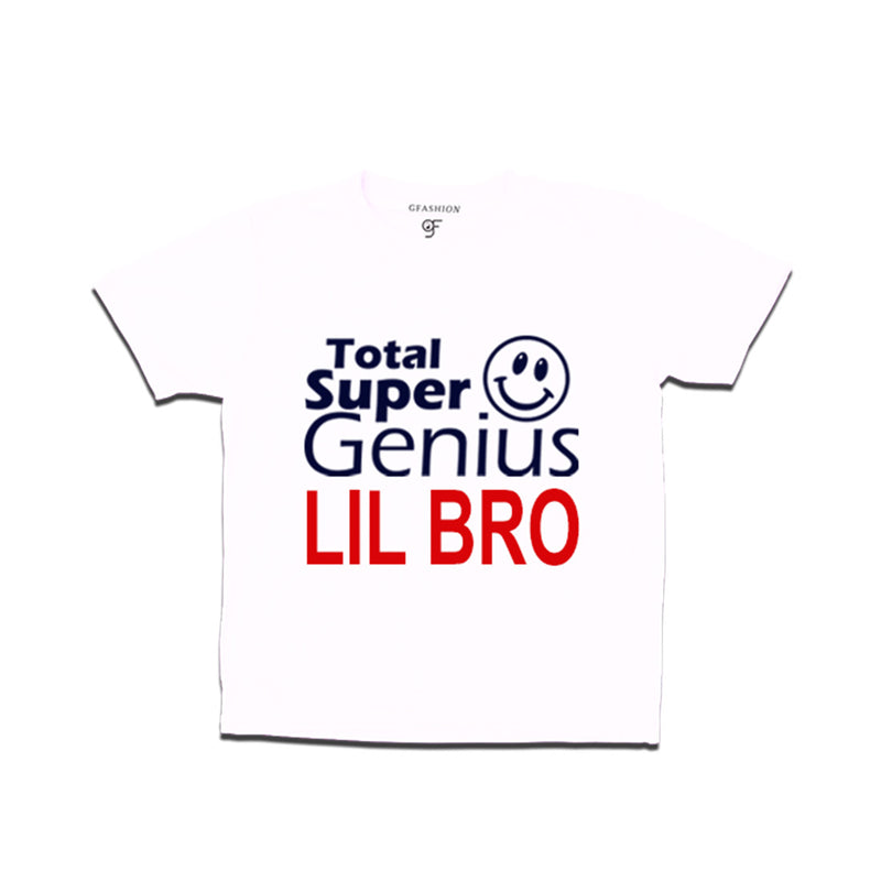 Super Genius Lil Bro T-shirts in White Color-gfashio