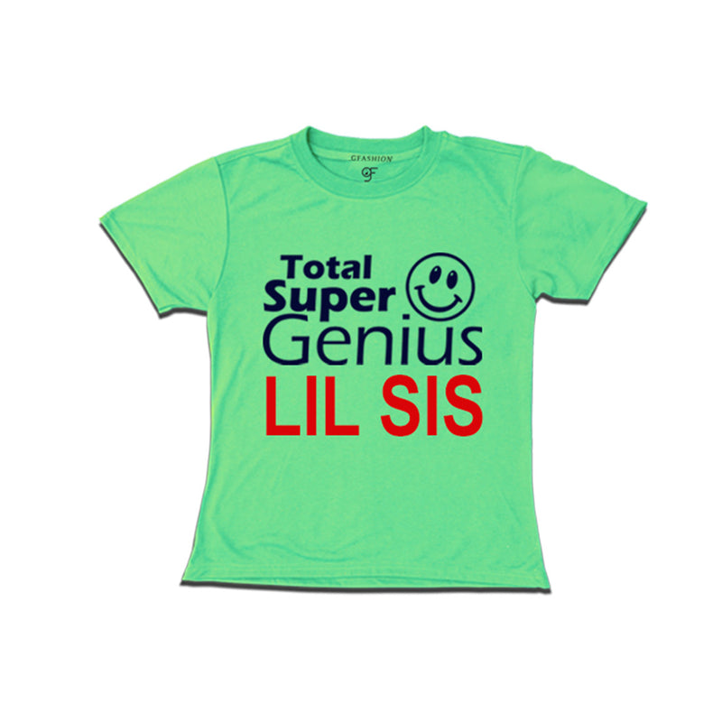 Super Genius Lil Sis T-shirts in Pista Green Color-gfashion