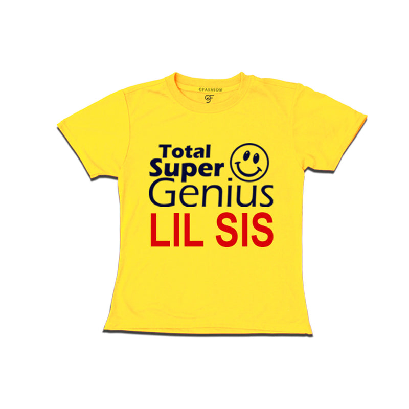 Super Genius Lil Sis T-shirts in Yellow Color-gfashion