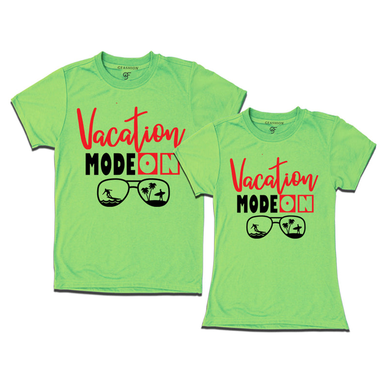 gfashion vacation mode couple t-shirts-green