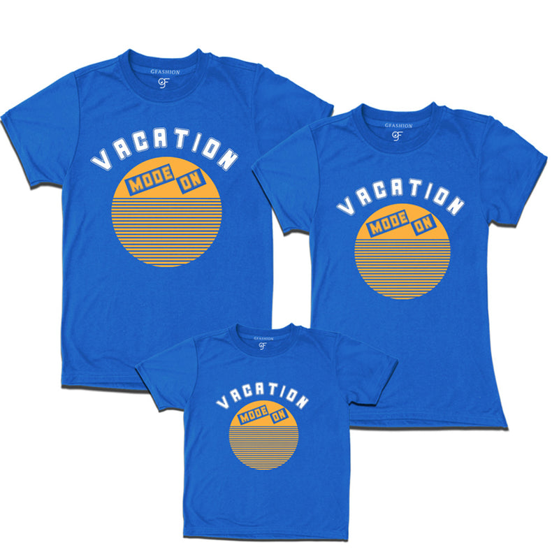 vacation mode on t shirt blue color t shirts