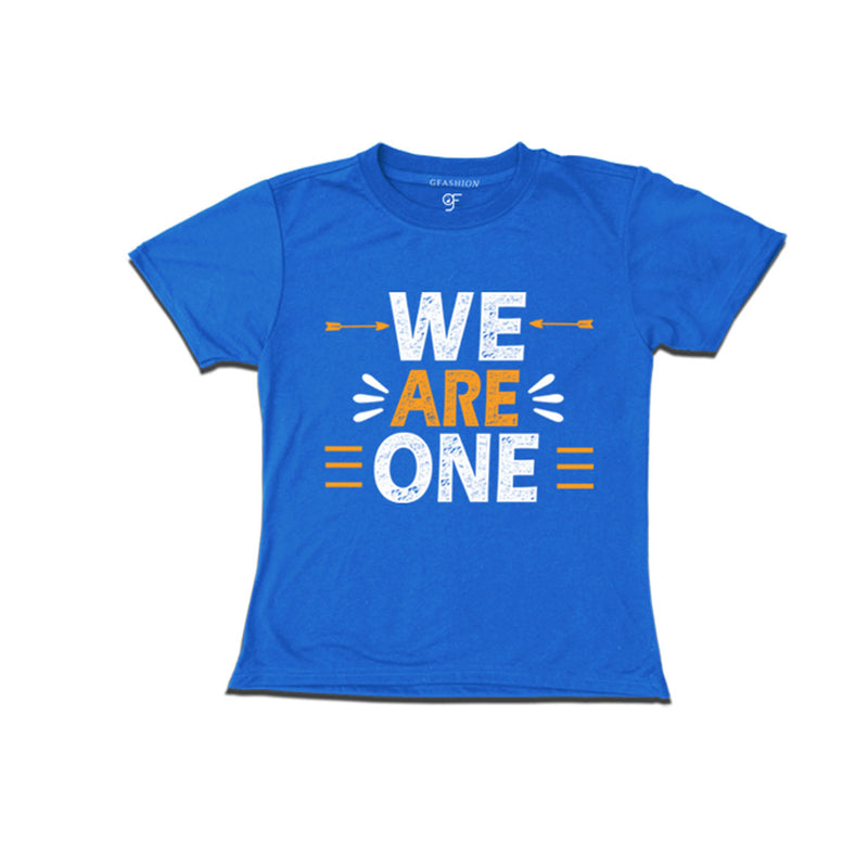 we-are-one-printed-girls-t-shirts-for-family-vacation-and-get-together-party-gfashion-tshirts-india-blue-color-t-shirts